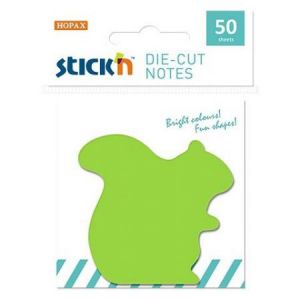 Notes samoprzylepny Stick'n Wiewiórka zielona neon 70x70mm, 50szt
